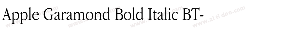 Apple Garamond Bold Italic BT字体转换